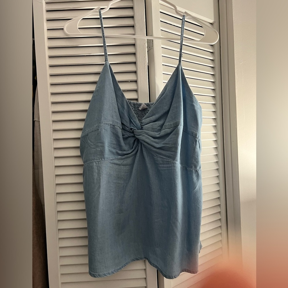 Old navy chambray babydoll top size L